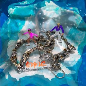 SOLD ALEXIS BITTAR CLEAR LUCITE CRESCENT EARRINGS